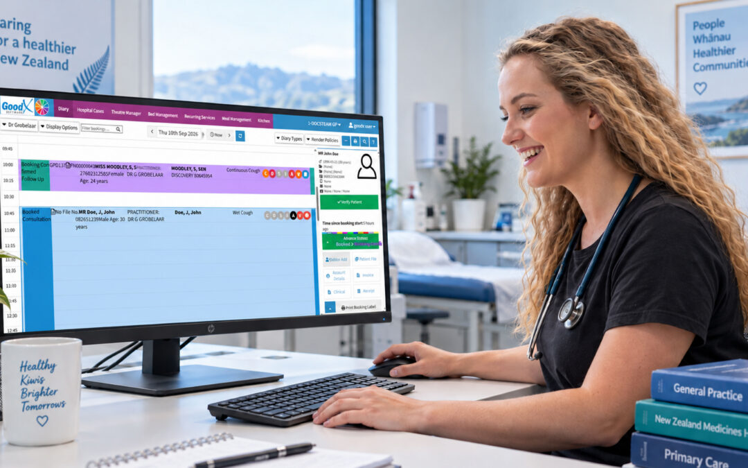 Clinic management system features dashboard for NZ practices